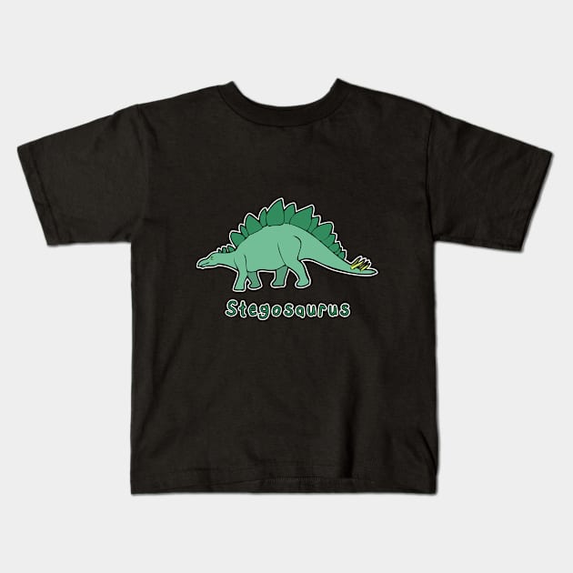 Stegosaurus #2 Kids T-Shirt by RockettGraph1cs